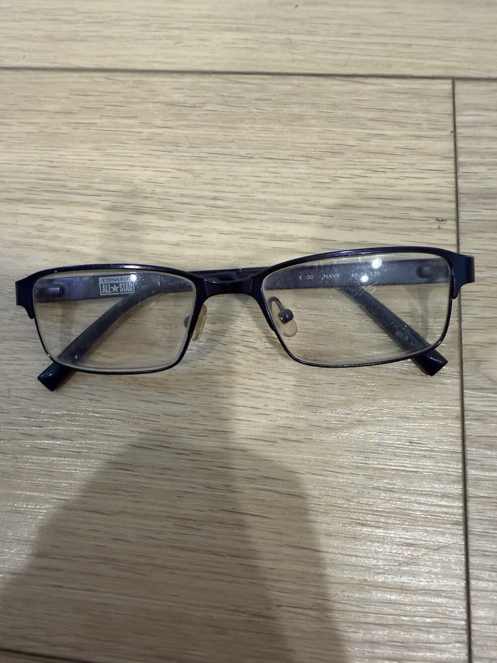 CONVERSE EYEWEAR K100 NAVY BLUE 49-16-130 BLUE FLEX HINGE EYEGLASSES